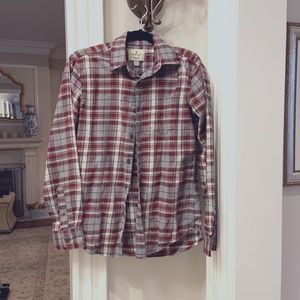 **2/$25**AE plaid cotton button down. XS